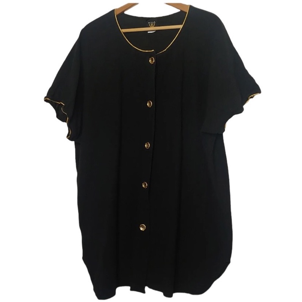 3/15$ Wear Abouts vintage black blouse size S